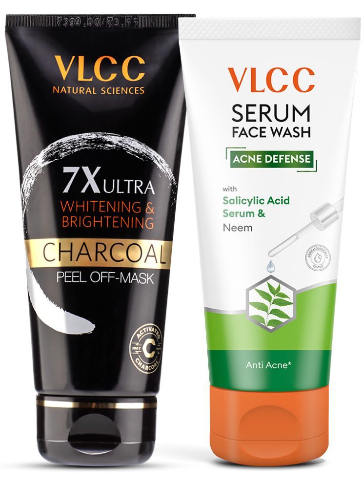     			VLCC Charcoal PeelOff Mask 7XUltra Whitening & Brightening & Acne Defense Facewash Combo(100g+100ml)