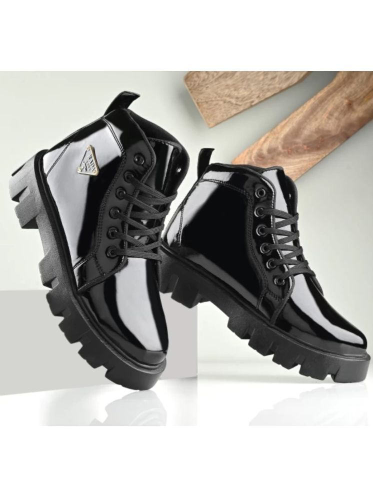     			wrizt Casual boot for men Black Men's Lifestyle Shoes