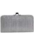 NAMRA PURSE Silver Pure Leather Handheld Bag