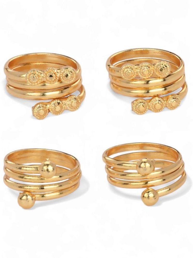     			AanyaCentric Gold Toe Rings ( Pack of 2 )