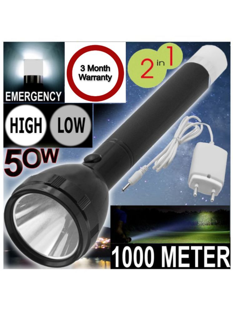     			CIELKART 1000MTR RECHARGEABLE - 50W Rechargeable Flashlight Torch ( Pack of 1 )