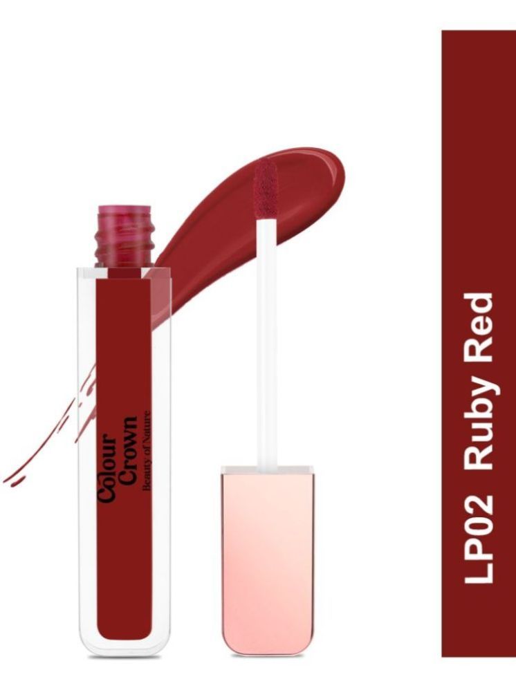     			Colour crown Ruby Red Matte Lipstick 3.5