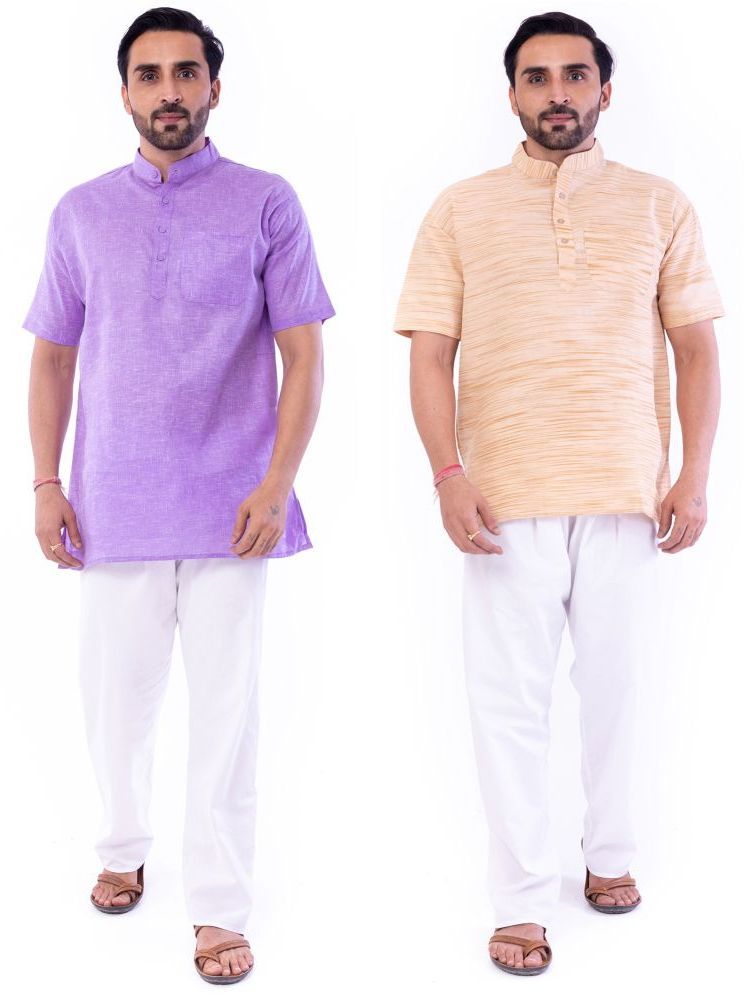     			DESHBANDHU DBK Multi Cotton Men's Regular Kurta ( Pack of 2 )