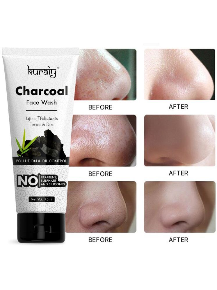     			KURAIY Charcoal Natural for oil control and pollution defense Face Wash (75 ml)