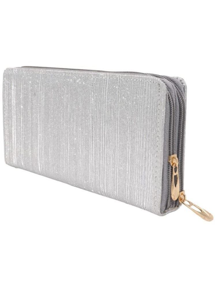     			NAMRA PURSE Light Grey Pure Leather Handheld Bag