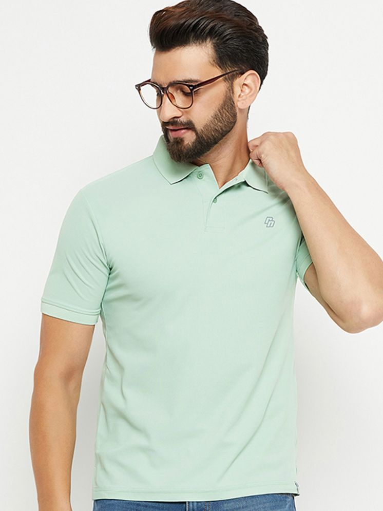     			Nuovo Cotton Blend Regular Fit Solid Half Sleeves Men's Polo T Shirt - Mint Green ( Pack of 1 )