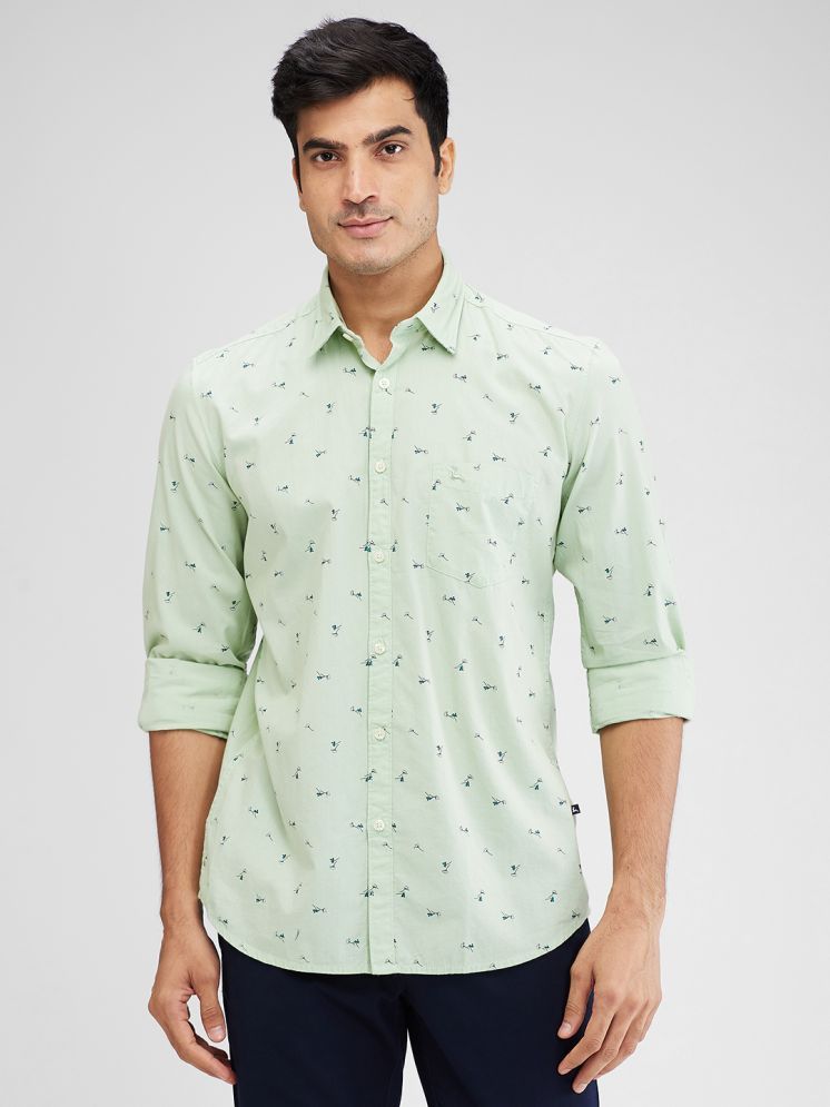     			Parx 100% Cotton Slim Fit Printed Full Sleeves Men's Casual Shirt - Green ( Pack of 1 )