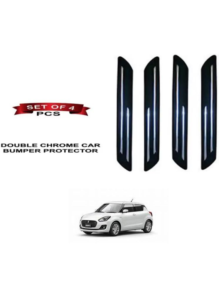     			RONISH Rubber Car Bumper Protector Guard (Double Chrome) For Maruti Suzuki Swift