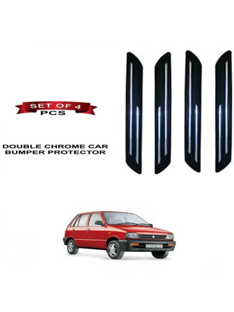     			RONISH Rubber Car Bumper Protector Guard (Double Chrome) For Maruti Suzuki 800