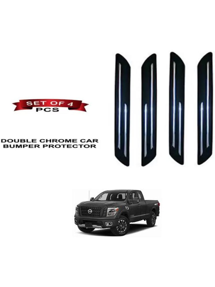     			RONISH Rubber Car Bumper Protector Guard (Double Chrome) For Nissan Titan