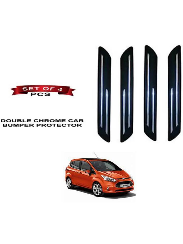     			RONISH Rubber Car Bumper Protector Guard (Double Chrome) For Ford B Max