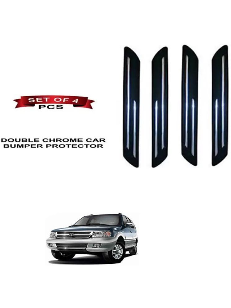     			RONISH Rubber Car Bumper Protector Guard (Double Chrome) For Tata Safari