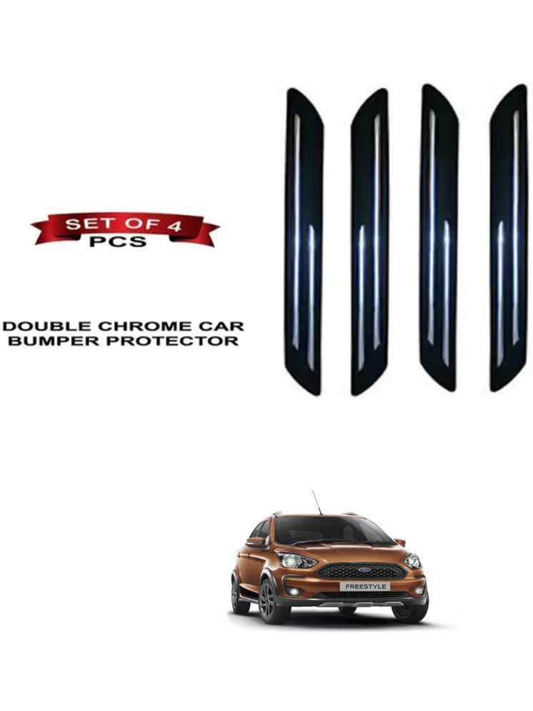     			RONISH Rubber Car Bumper Protector Guard (Double Chrome) For Ford Freestyle