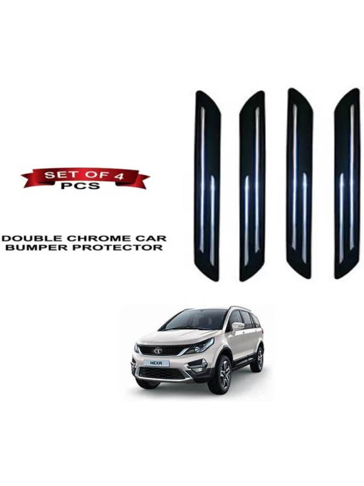     			RONISH Rubber Car Bumper Protector Guard (Double Chrome) For Tata Hexa