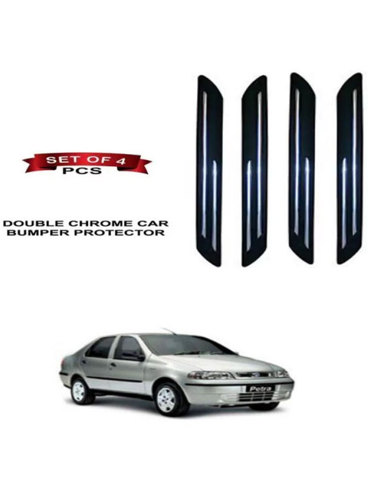     			RONISH Rubber Car Bumper Protector Guard (Double Chrome) For Fiat Petra