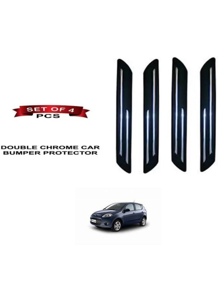     			RONISH Rubber Car Bumper Protector Guard (Double Chrome) For Fiat Palio