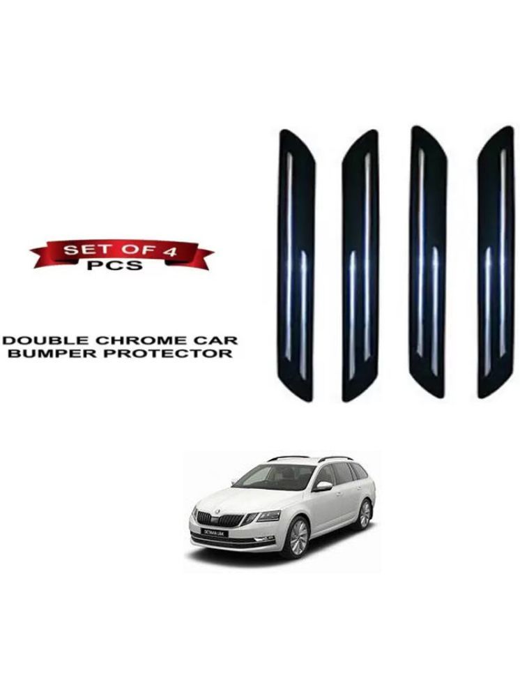     			RONISH Rubber Car Bumper Protector Guard (Double Chrome) For Skoda Octavia