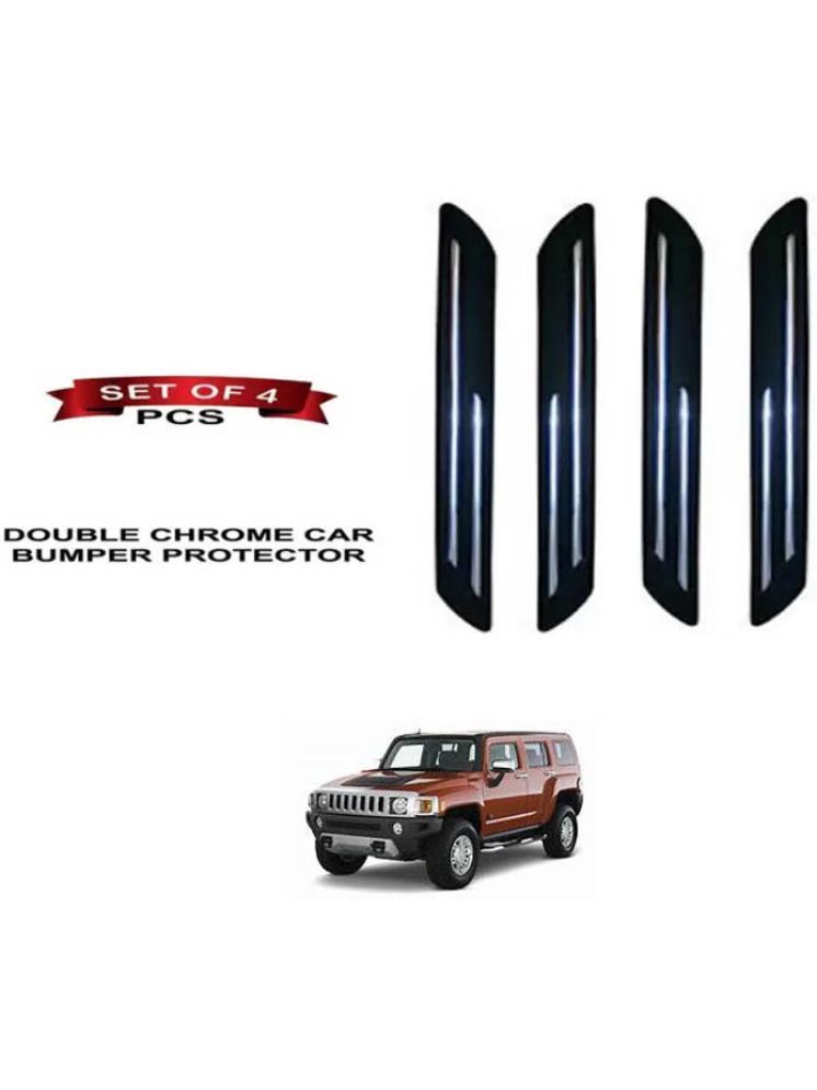     			RONISH Rubber Car Bumper Protector Guard (Double Chrome) For Universal For Car Hummer H3