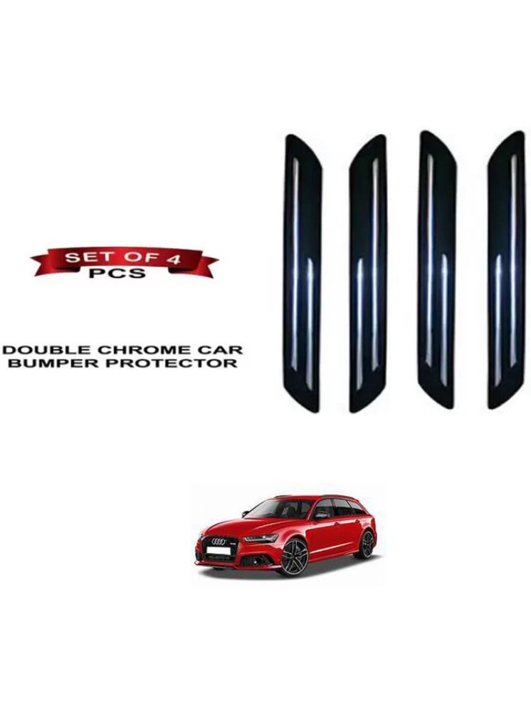     			RONISH Rubber Car Bumper Protector Guard (Double Chrome) For Audi RS6