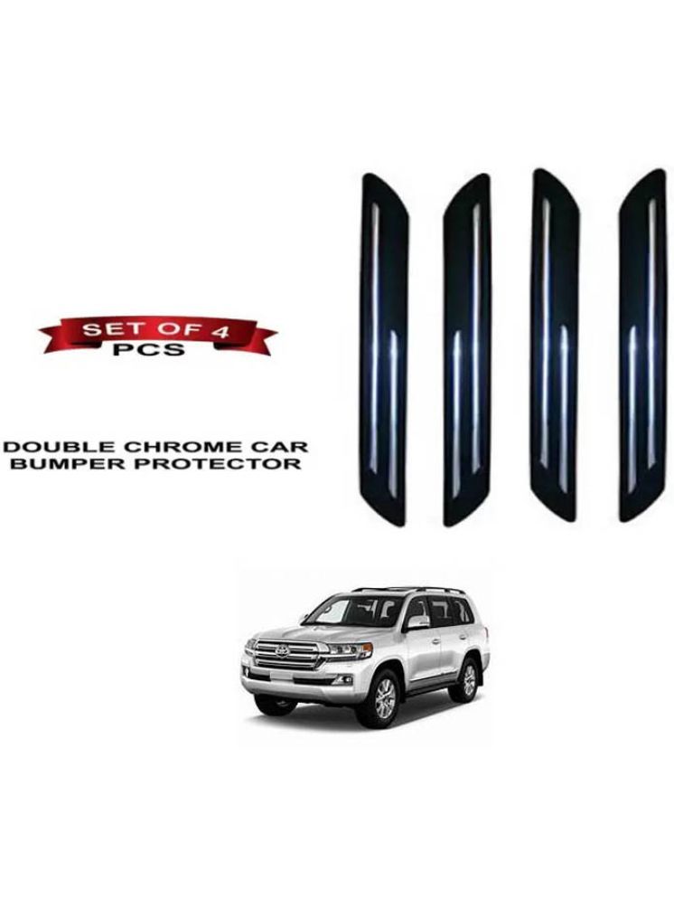     			RONISH Rubber Car Bumper Protector Guard (Double Chrome) For Toyota Cruiser