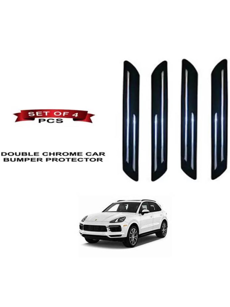     			RONISH Rubber Car Bumper Protector Guard (Double Chrome) For Universal For Car Cayenne