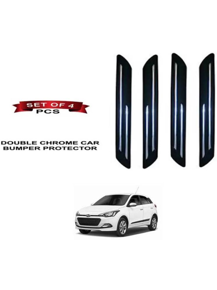     			RONISH Rubber Car Bumper Protector Guard (Double Chrome) For Hyundai Elite i20