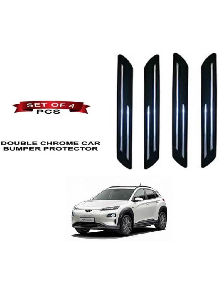     			RONISH Rubber Car Bumper Protector Guard (Double Chrome) For Hyundai Kona