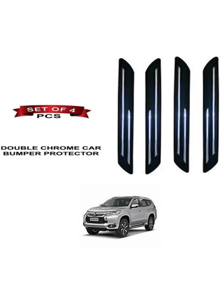     			RONISH Rubber Car Bumper Protector Guard (Double Chrome) For Mitsubhishi Montero