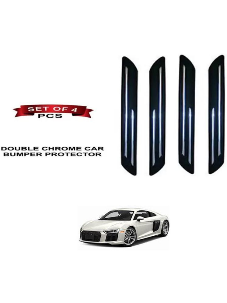     			RONISH Rubber Car Bumper Protector Guard (Double Chrome) For Audi R8