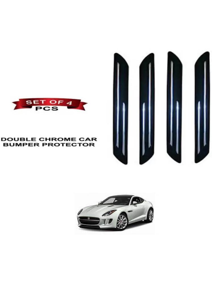     			RONISH Rubber Car Bumper Protector Guard (Double Chrome) For Jaguar F-Type