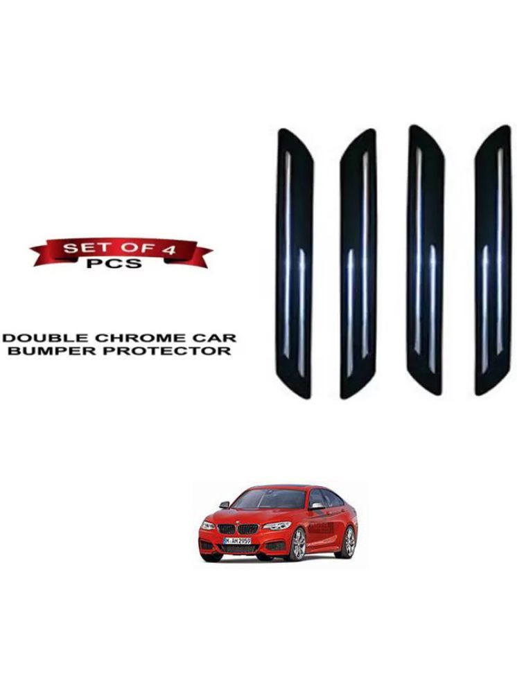     			RONISH Rubber Car Bumper Protector Guard (Double Chrome) For BMW 2 Series