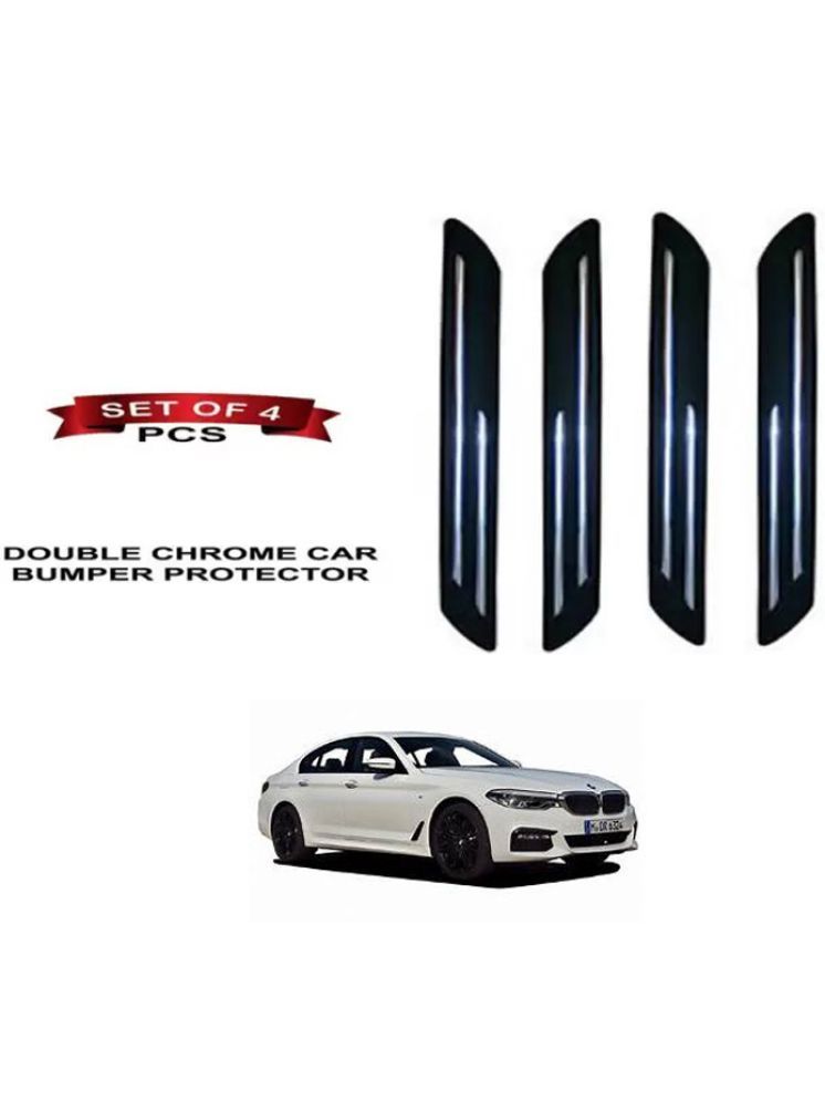     			RONISH Rubber Car Bumper Protector Guard (Double Chrome) For BMW 520d