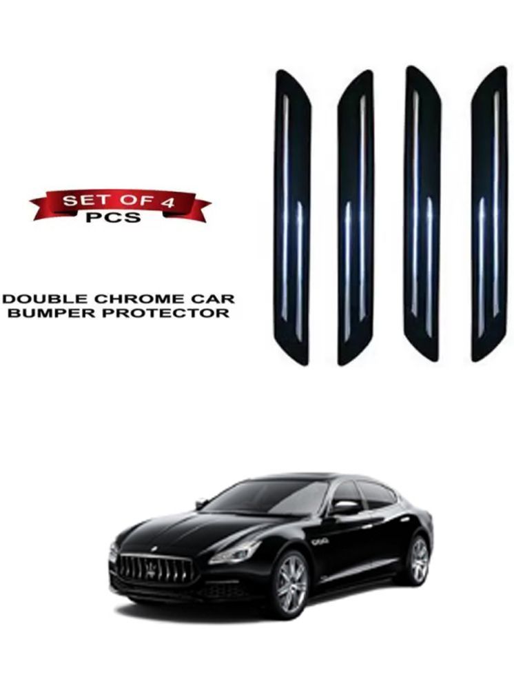     			RONISH Rubber Car Bumper Protector Guard (Double Chrome) For Universal For Car Quattroporte