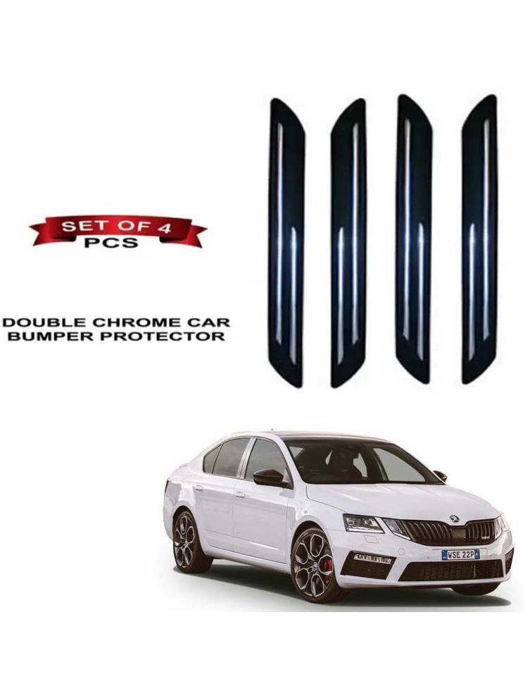     			RONISH Rubber Car Bumper Protector Guard (Double Chrome) For Skoda Octavia RS 245