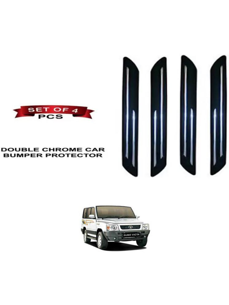     			RONISH Rubber Car Bumper Protector Guard (Double Chrome) For Tata Sumo Victa