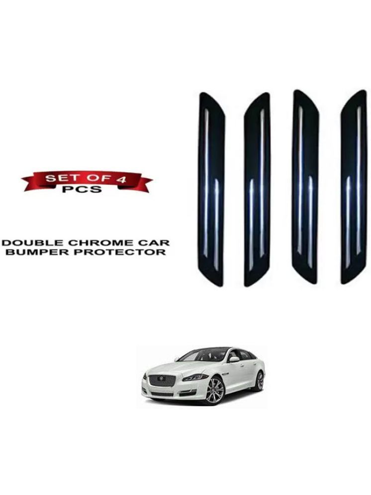     			RONISH Rubber Car Bumper Protector Guard (Double Chrome) For Jaguar XJL