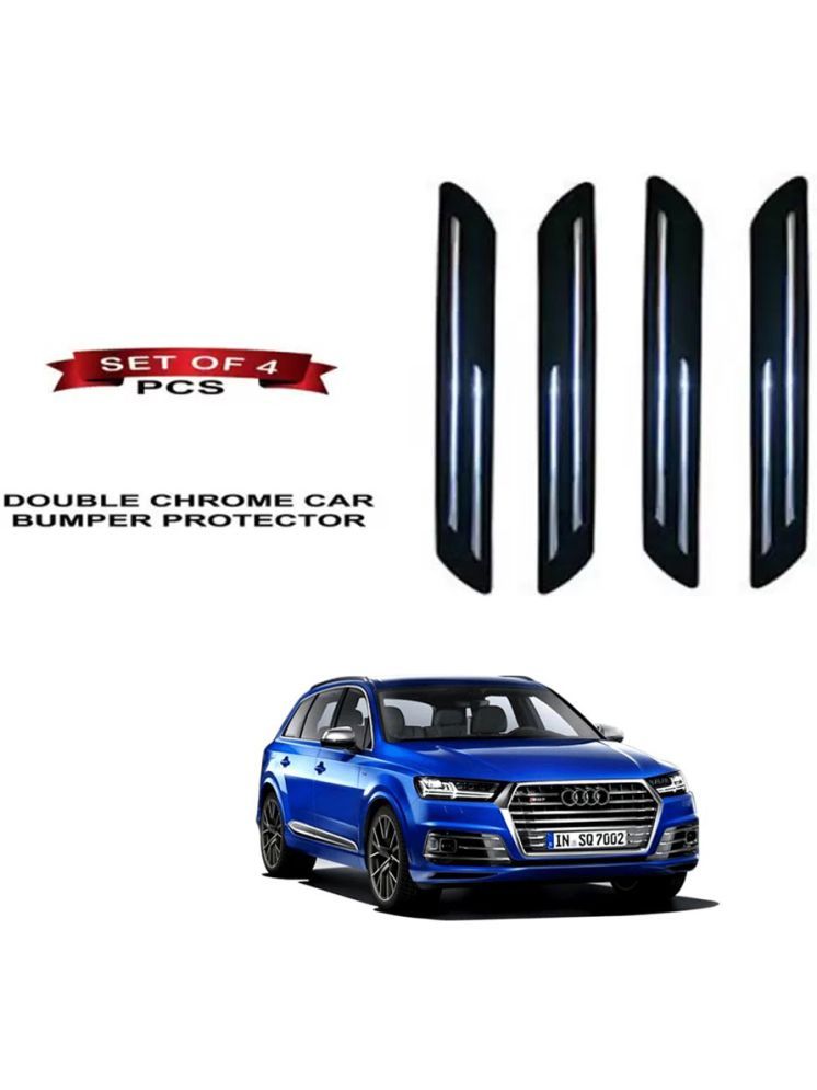     			RONISH Rubber Car Bumper Protector Guard (Double Chrome) For Audi Q7 Facelift