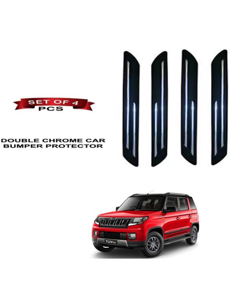     			RONISH Rubber Car Bumper Protector Guard (Double Chrome) For Mahindra TUV300 Facelift