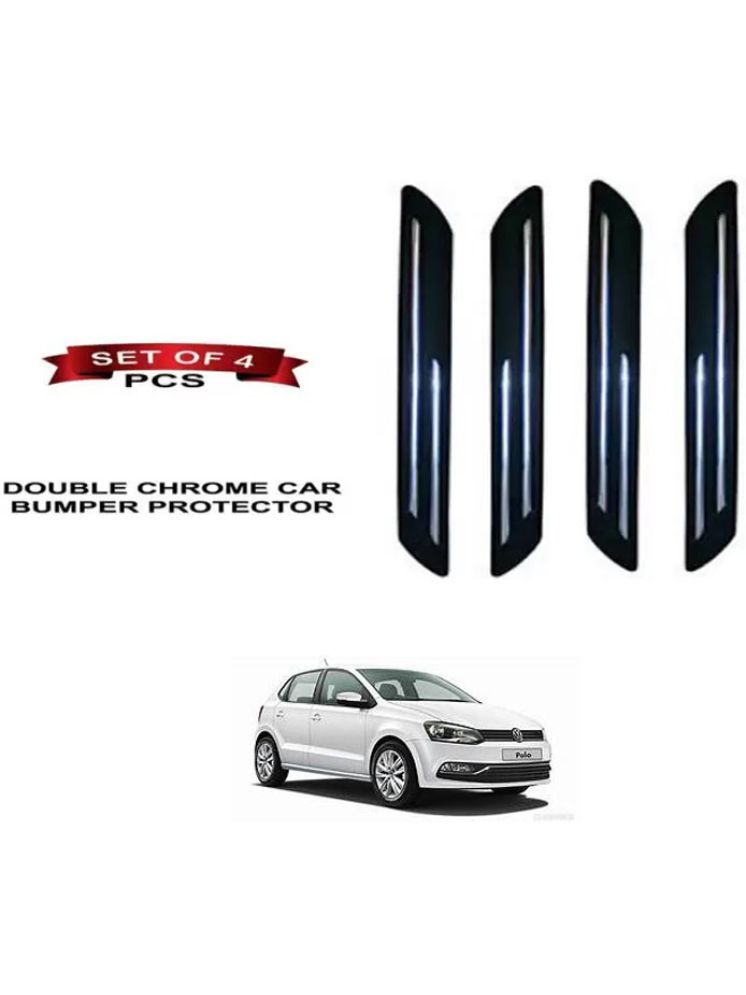     			RONISH Rubber Car Bumper Protector Guard (Double Chrome) For Volkswagen Polo