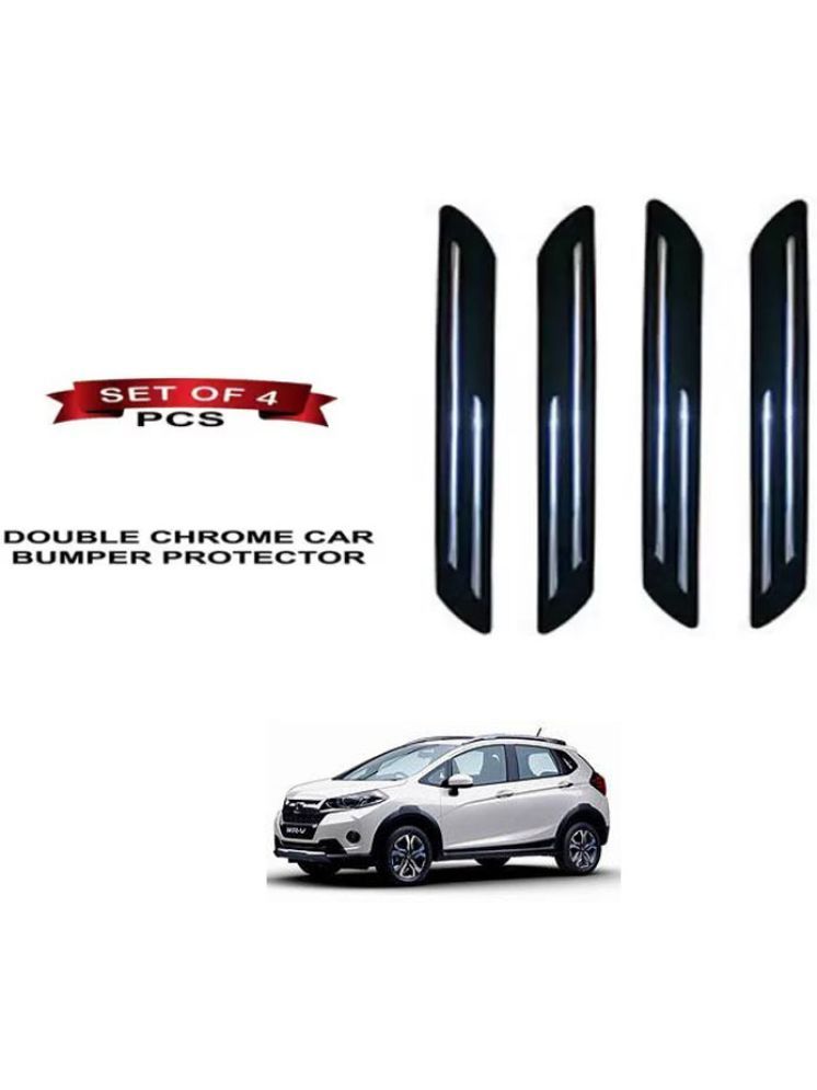     			RONISH Rubber Car Bumper Protector Guard (Double Chrome) For Honda WR-V