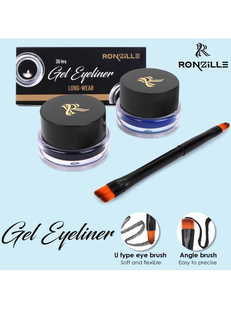     			Ronzille Blue Matte Eye Liner Gel ( Pack of 1 )