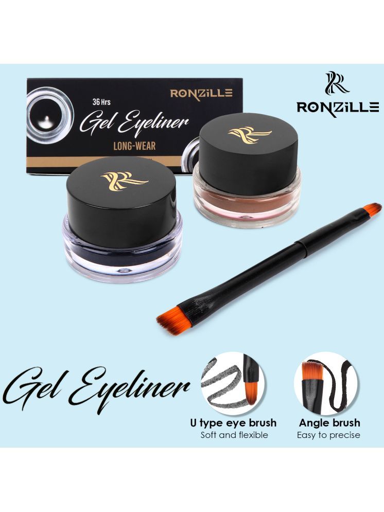     			Ronzille Brown Matte Eye Liner Gel ( Pack of 1 )