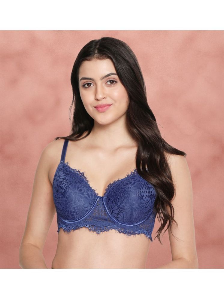     			Susie Lace Lightly Padded Women's Balconette Bra ( Blue ) S049-JacarandaBlue