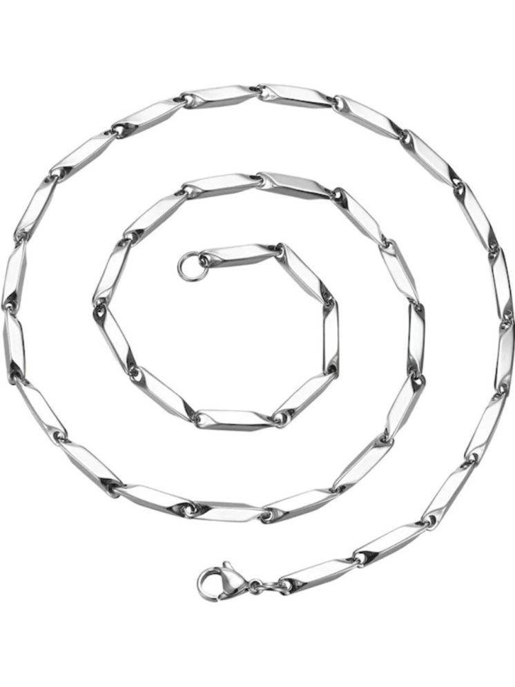     			WTM Rhodium Plated Chain ( Pack of 1 )