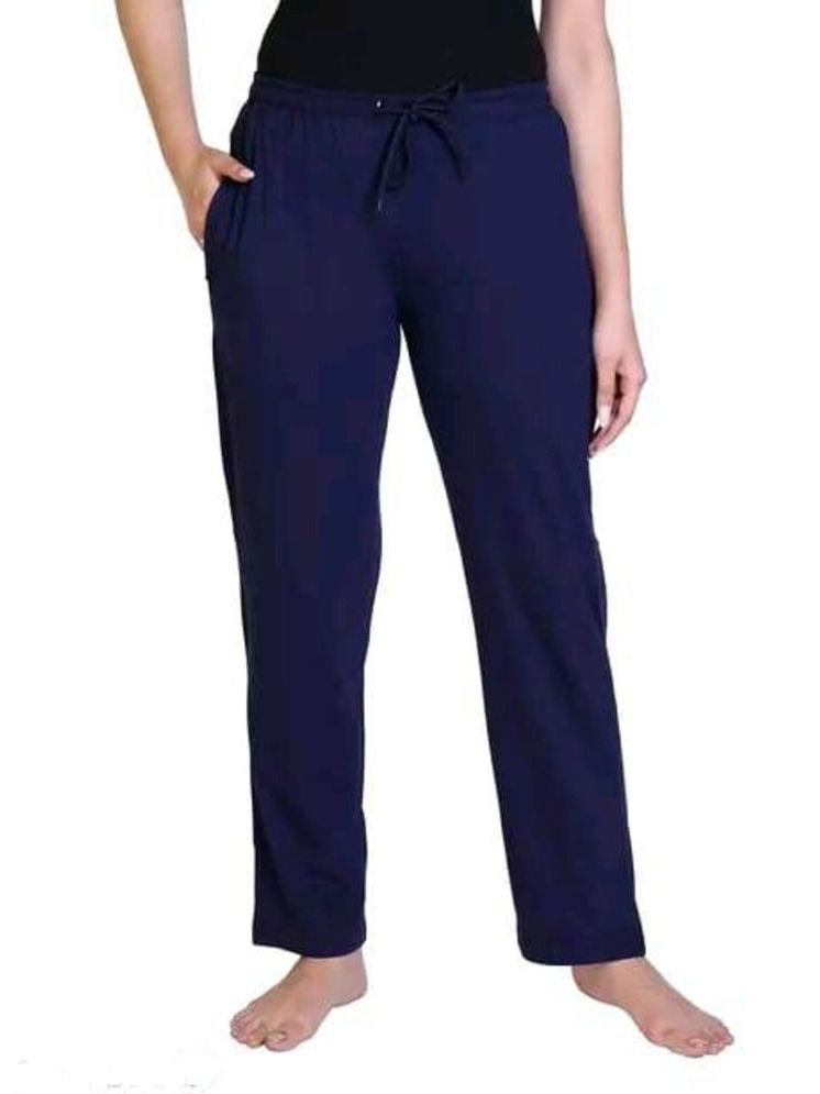     			Whyme Fashion Blue Cotton Regular Women's Casual Pants ( Pack of 1 )