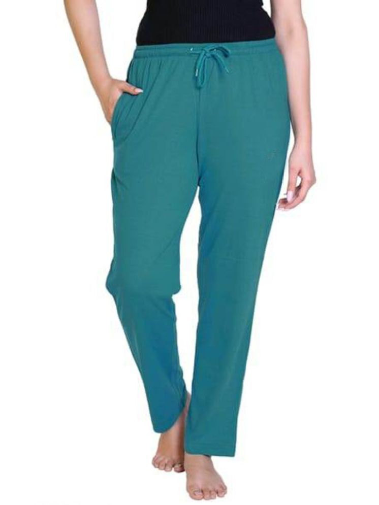     			Whyme Fashion Teal Cotton Regular Women's Casual Pants ( Pack of 1 )