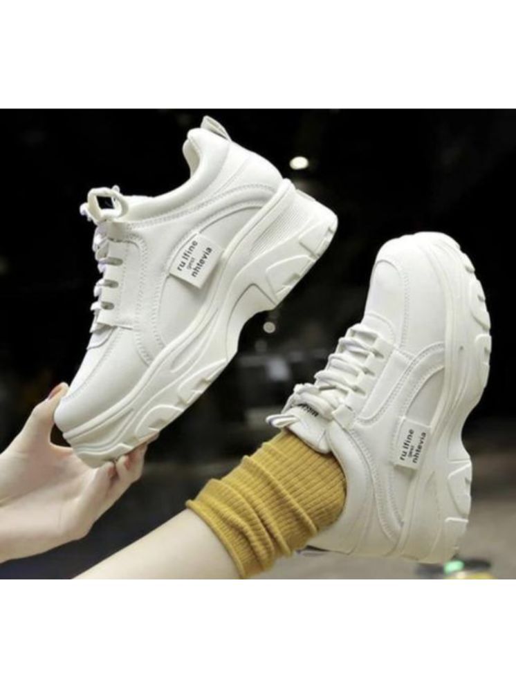     			wrizt White Women's Sneakers