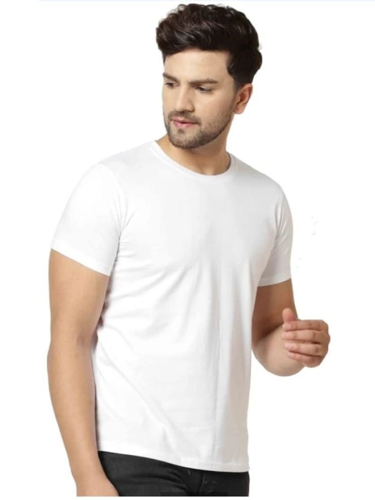     			Classycomforts Pack of 1 Cotton Blend Slim Fit Men's T-Shirt ( White )