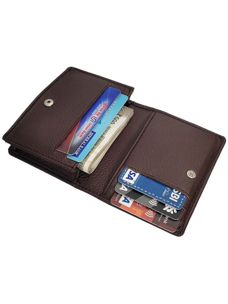     			HIDEFLIX Brown PU Men's Short Wallet ( Pack of 1 )