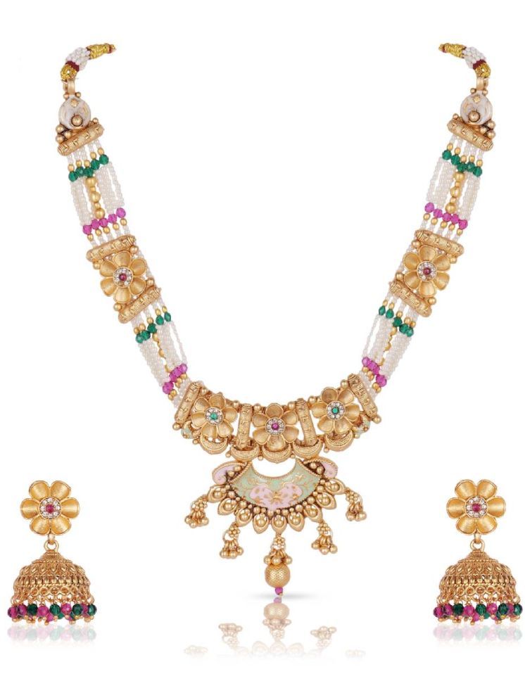     			Jiyanshi fashion Multicolor Copper Necklace Set ( Pack of 1 )